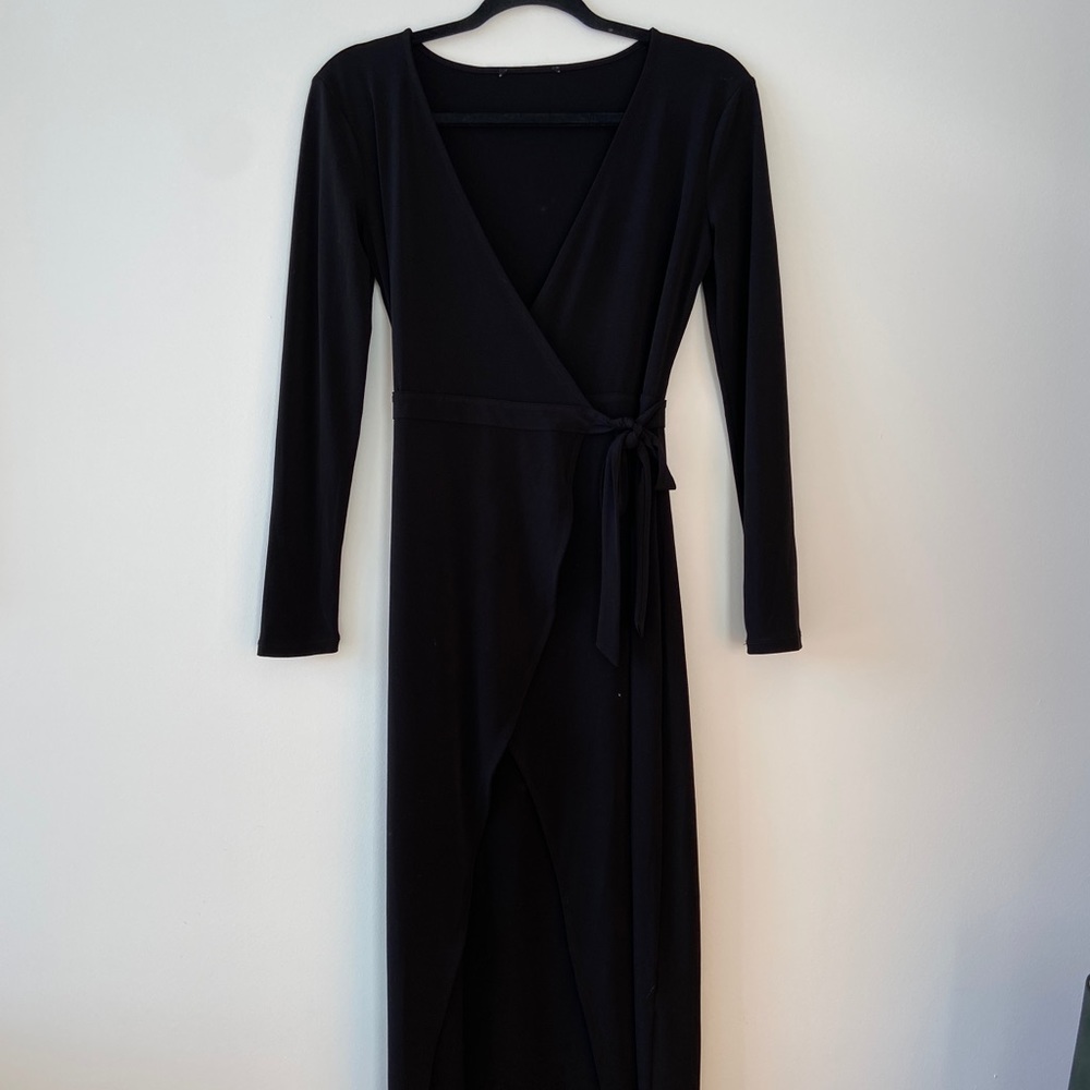 Black Wrap Dress S